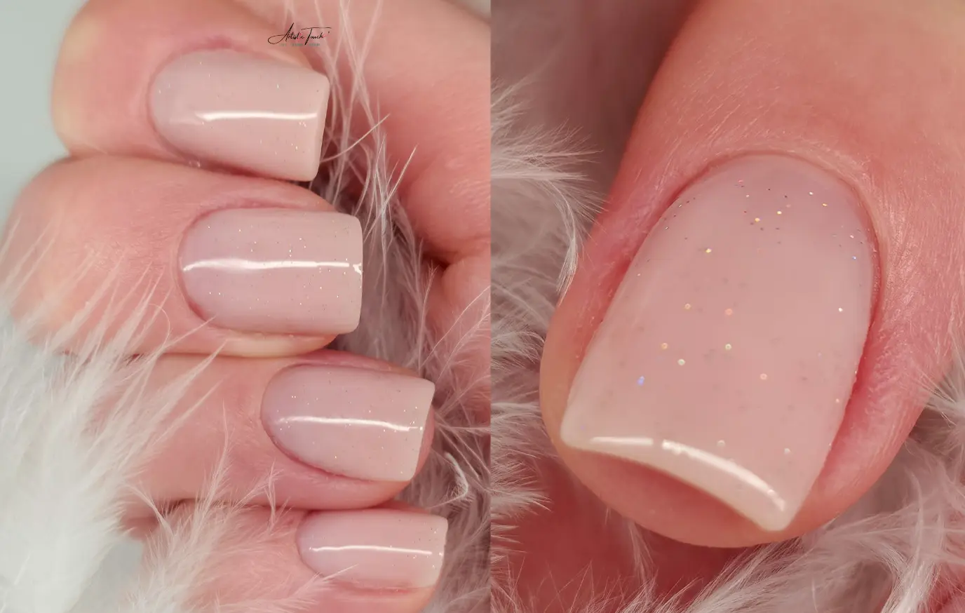 Finished Cloud Dancer Instagram square nails created with no-file BIAB dual forms showing perfect soap nails finish