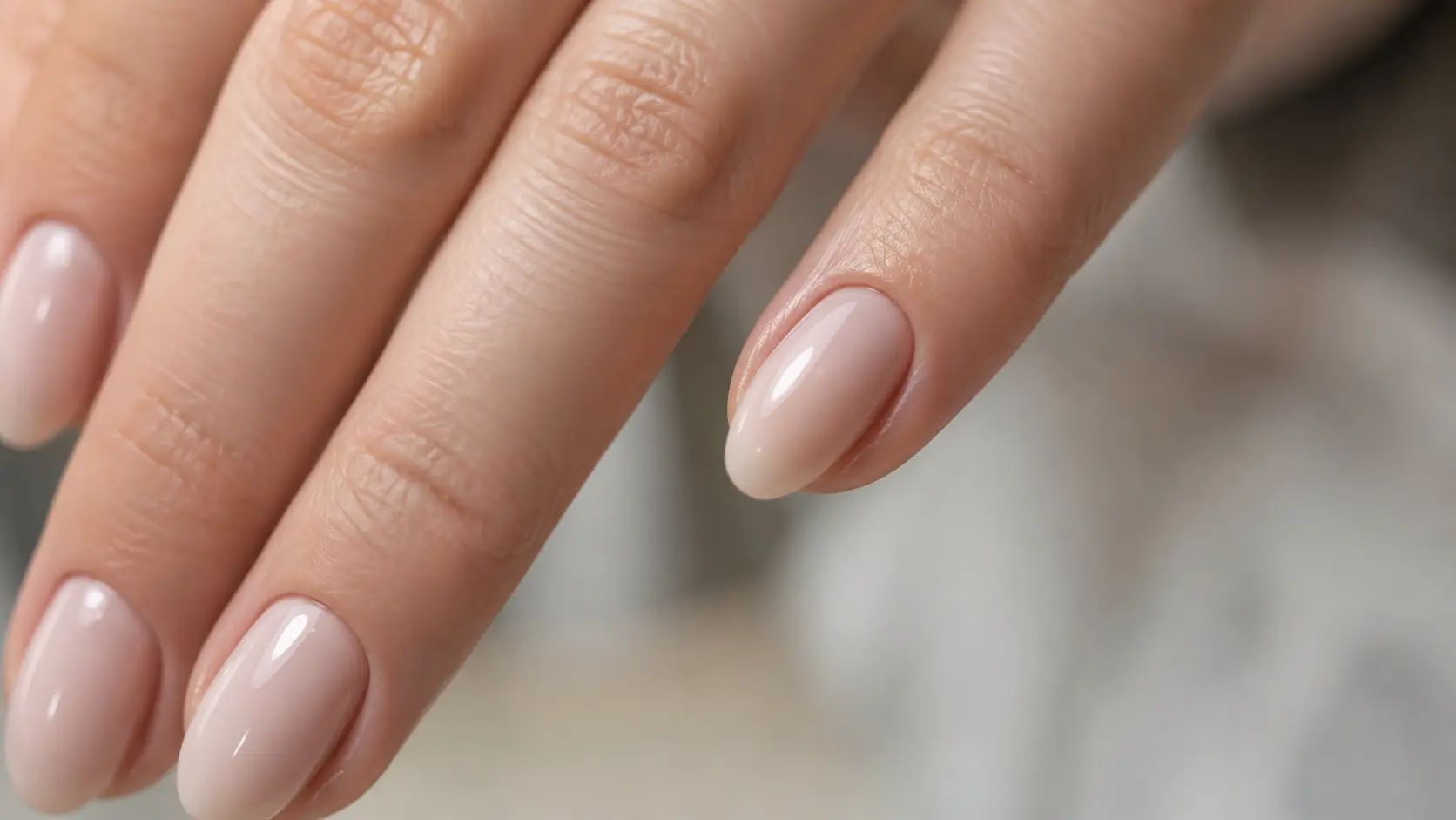 Professional Russian Manicure finished result with clean, refined cuticle work